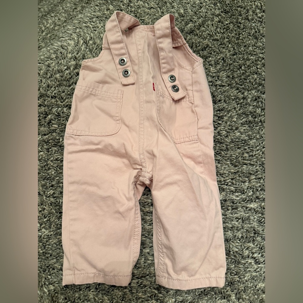 Levi's Pink Corduroy Overalls with Relaxed Fit